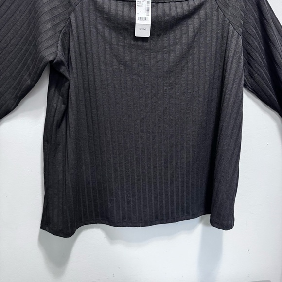 Addition Elle Square Neck Black Ribbed 3/4 Sleeve Size 2x NWT Brand New - Picture 4 of 7
